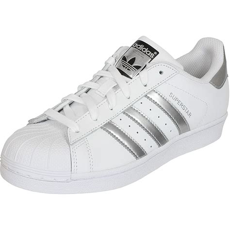 adidas superstar j w schuhe weiß silber größe 40|Adidas Superstar kaufen.